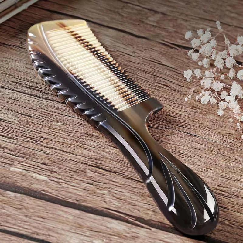 natural ox horn fine tooth comb - MRSLM