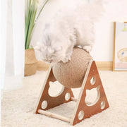 natural sisal cat scratching ball, view 4 - MRSLM