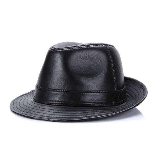 men's sheepskin leather top hat, view 2 - MRSLM