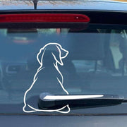 wagging dog tail car wiper decal - MRSLM