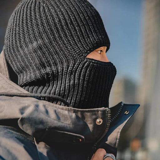 winter knitted beanie with scarf and mask - MRSLM