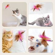 cat feather teaser stick with bell, view 7 - MRSLM