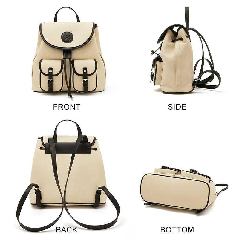 women's soft pu leather backpack, view 6 - MRSLM