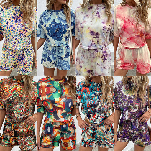 casual tie-dye loose loungewear two-piece set - MRSLM