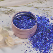 iridescent silver nail glitter, view 2 - MRSLM
