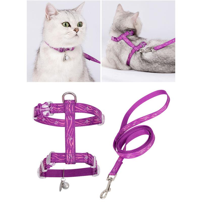 cat H-shape harness and leash set, view 8 - MRSLM