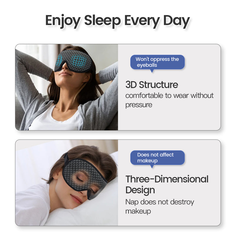 Seiden-3D-konturierte Schlafmaske