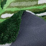 Monstera leaf tufted rug, view 8 - MRSLM