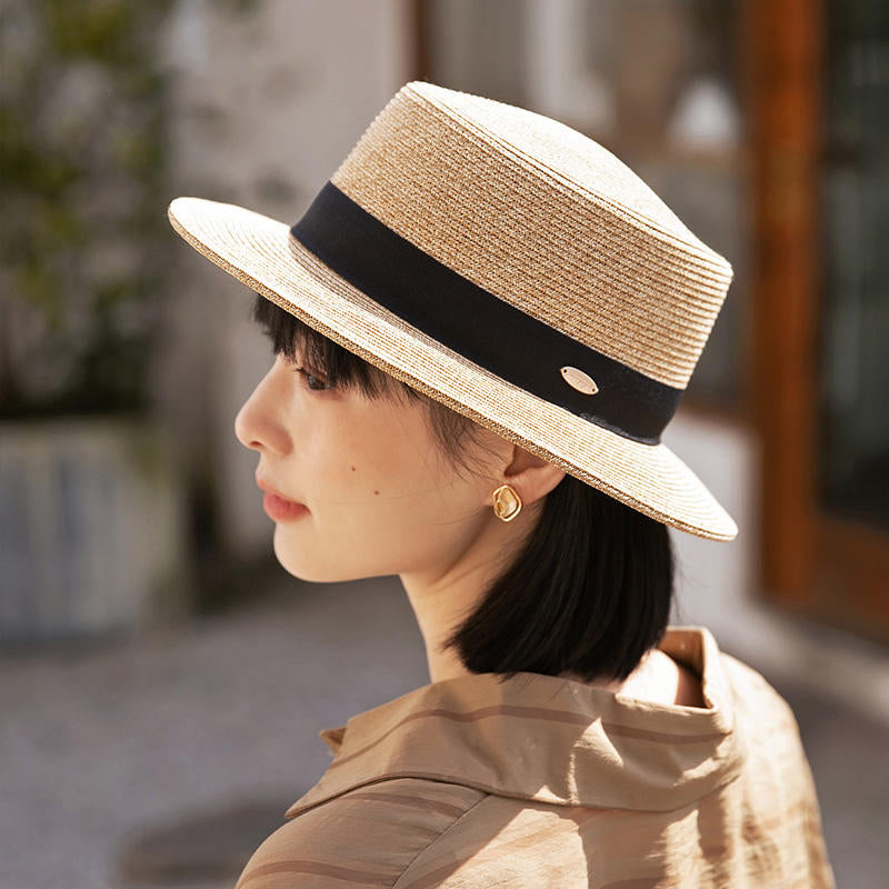 women's straw sun hat, view 3 - MRSLM