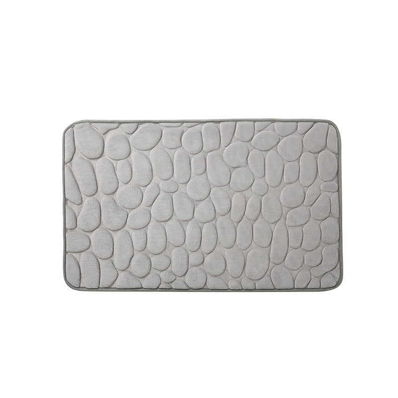 embossed cobblestone memory foam bath mat, view 8 - MRSLM