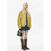 edgy zipper bomber jacket, view 5 - MRSLM