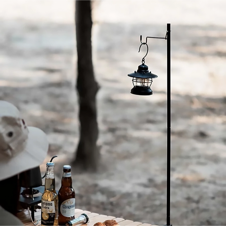 Adjustable Camping Lantern Stand with Detachable Hangers