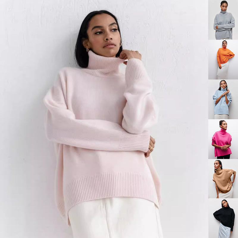 women's turtleneck pullover sweater - MRSLM