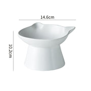 elevated ceramic cat bowl, view 2 - MRSLM