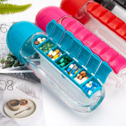 600ml water bottle with pill boxes, view 7 - MRSLM