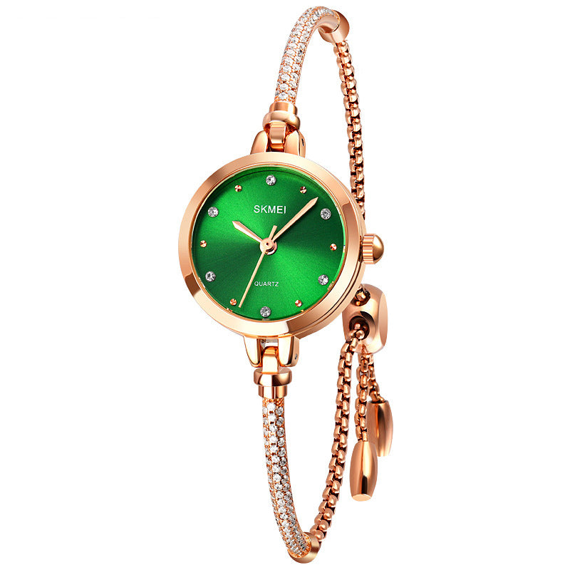 Fashion Bracelet Style Ladies Quartz Net Red Small Green Rose Gold Trendy Watch