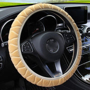 Soft winter plush steering wheel cover, view 4 - MRSLM