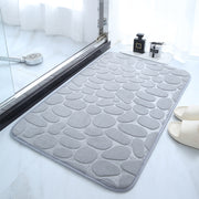embossed cobblestone memory foam bath mat, view 4 - MRSLM
