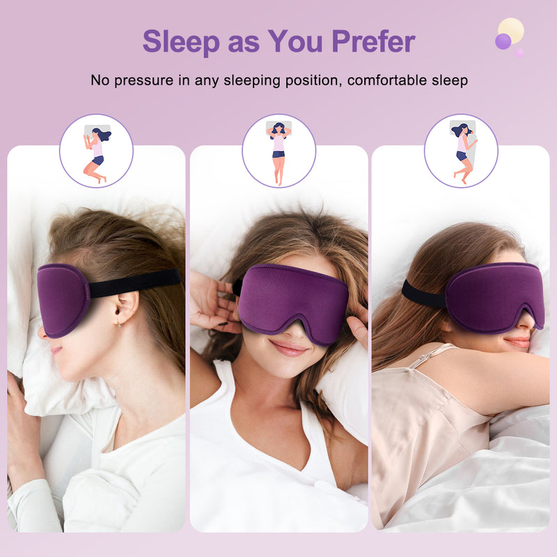 3D memory foam silk sleep mask, view 7 - MRSLM