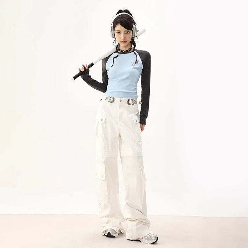Schickes Retro-Patchwork-T-Shirt