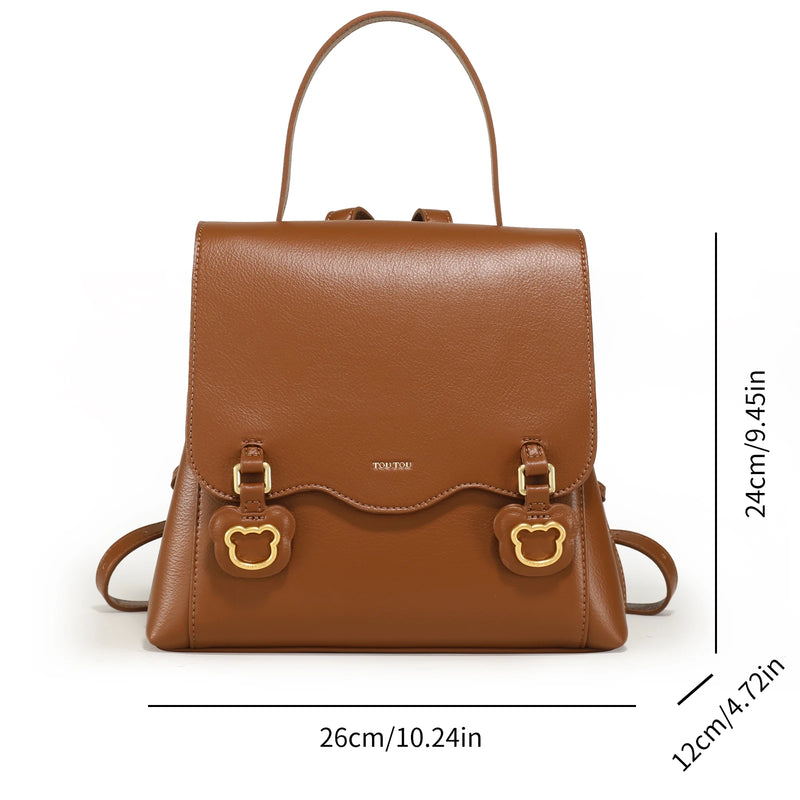 women's backpack with bear charm, view 8 - MRSLM