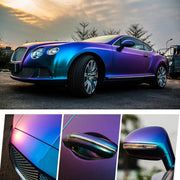 Blue to purple chameleon pearl vinyl wrap, view 6 - MRSLM