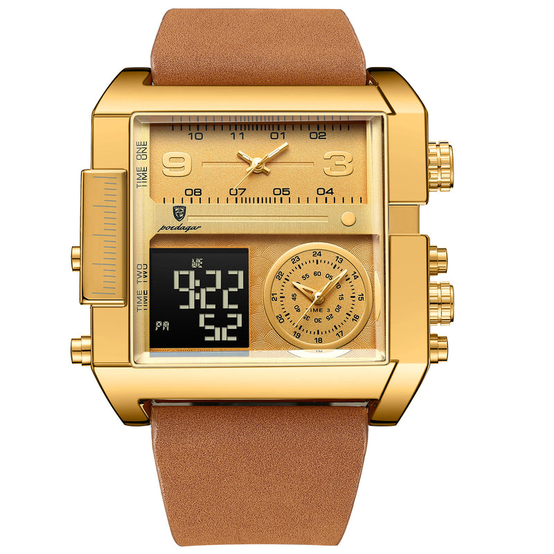 men's double display quartz watch, view 2 - MRSLM