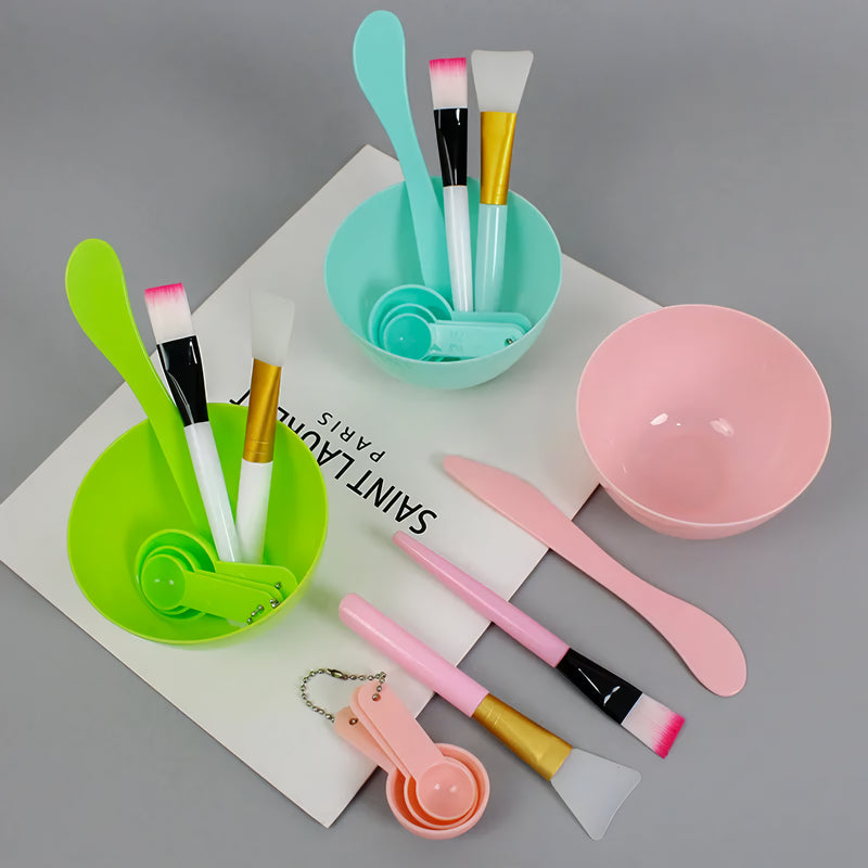 7-piece facial mask bowl and brush set, view 6 - MRSLM