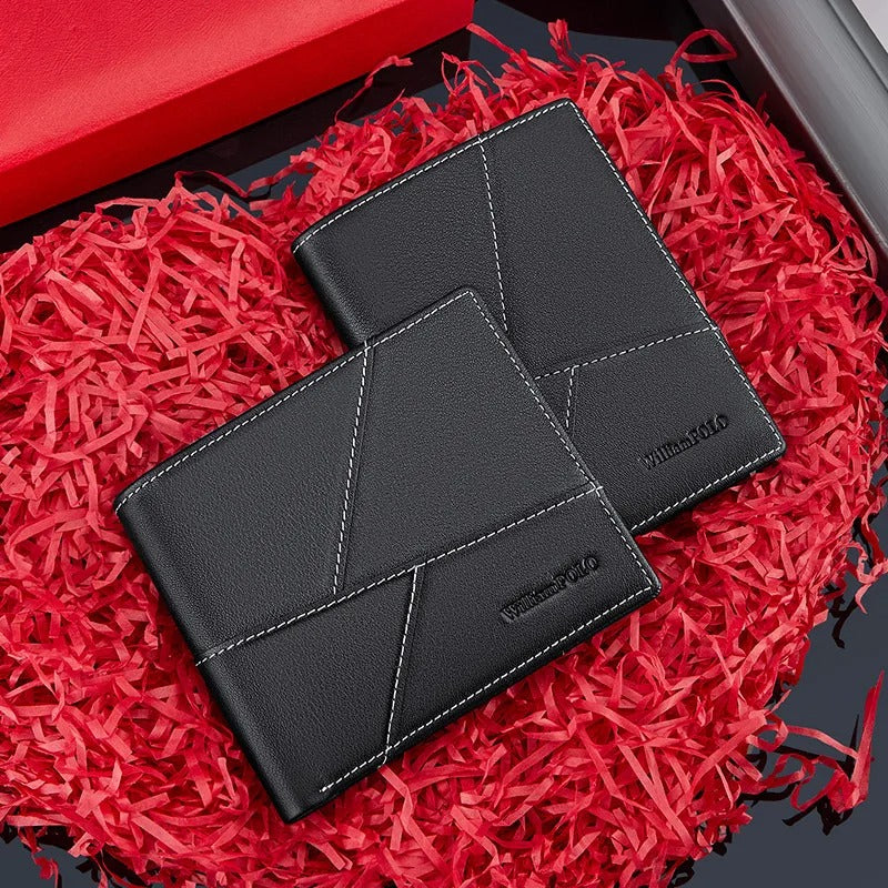 men's ultra-thin leather wallet - MRSLM