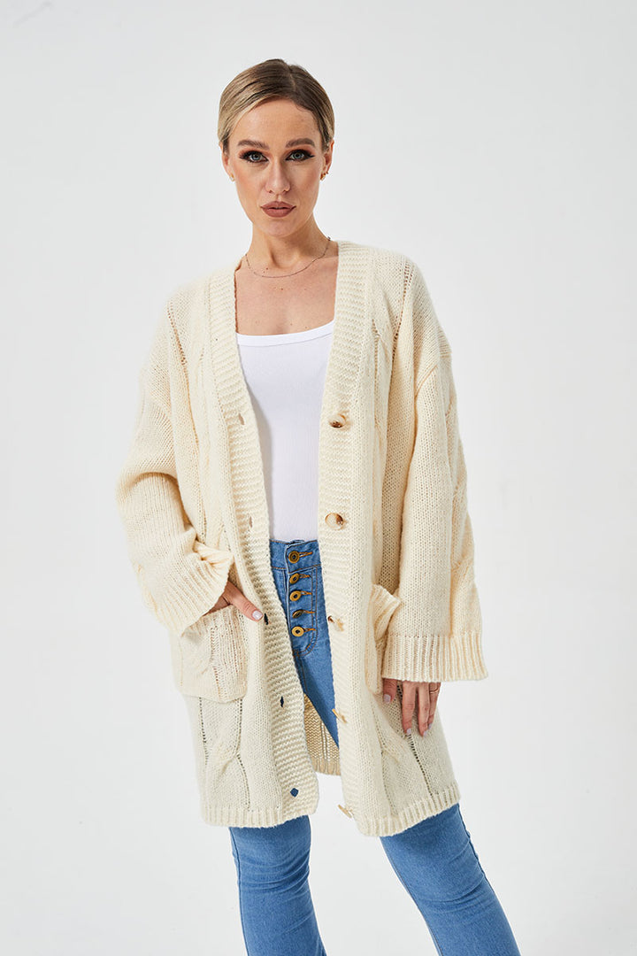Women's Warm Long Casual Cardigan Sweater