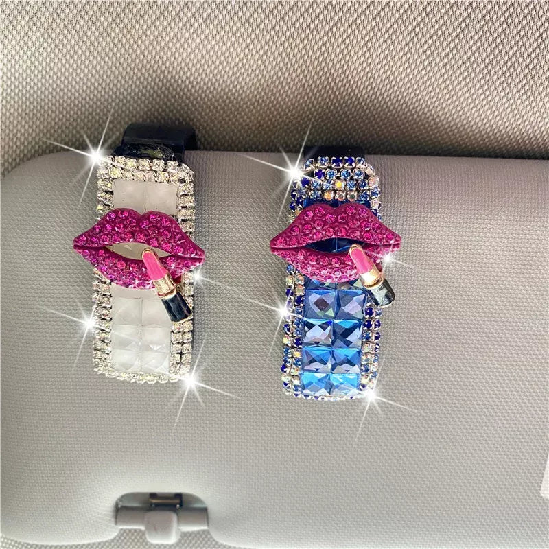 Luxe rhinestone car visor sunglasses holder - MRSLM