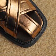 square toe chunky heel gladiator sandals, view 22 - MRSLM