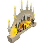 Wooden Christmas LED bridge lamp, view 6 - MRSLM