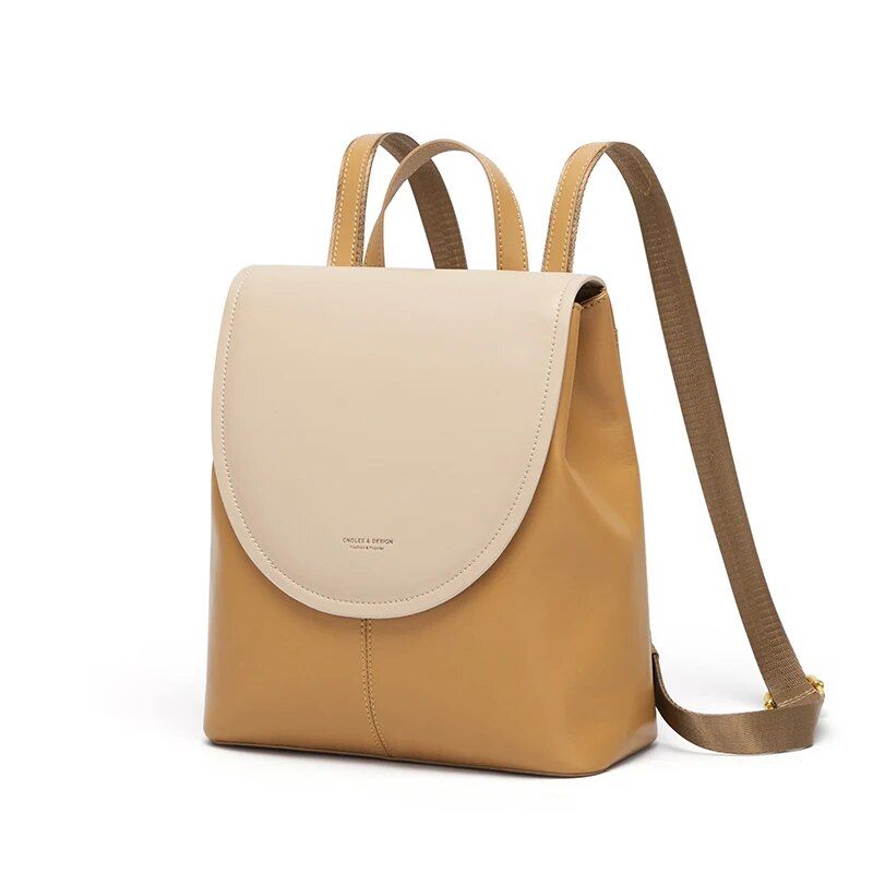 retro leather backpack, view 6 - MRSLM