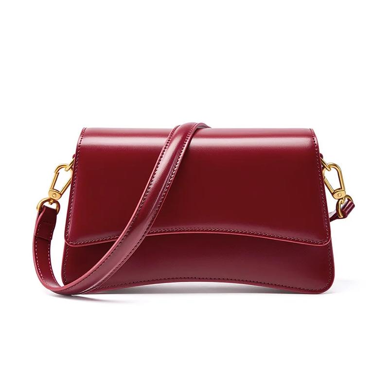 Genuine Leather Vintage Shoulder Bag for Women – High-Quality Underarm Handbag
