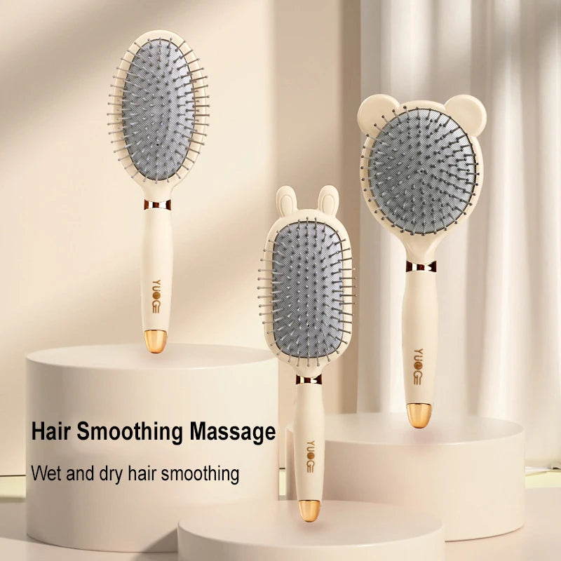 Portable Heart-Shaped Scalp Massage Comb for Curly Hair, High-Level, Antistatic Design