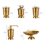 golden retro brushed brass bathroom set, view 11 - MRSLM