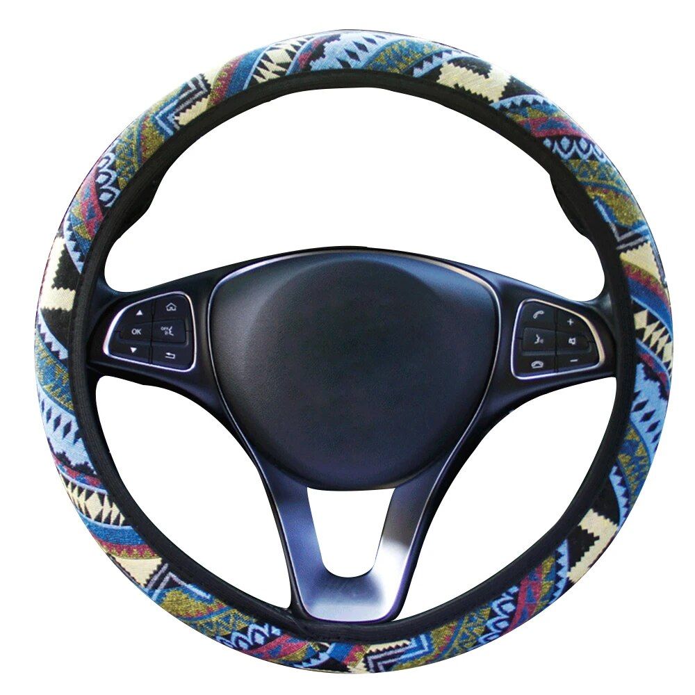 Boho Cotton Steering Wheel Cover
