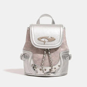 PU leather mini backpack, view 3 - MRSLM