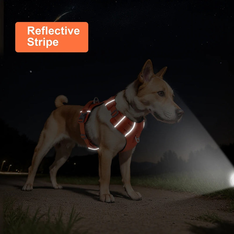 reflective nylon dog harness, view 8 - MRSLM