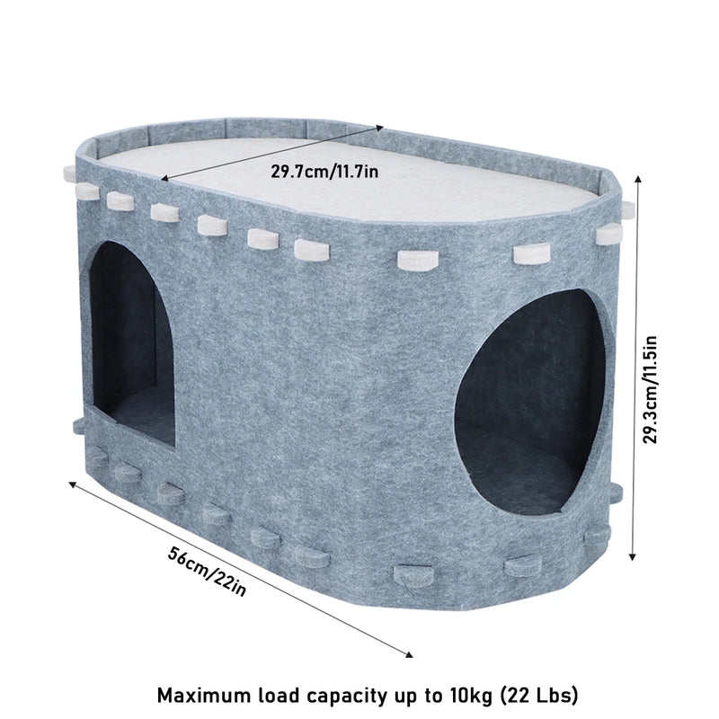 2-in-1 cat hammock and hiding house, view 7 - MRSLM