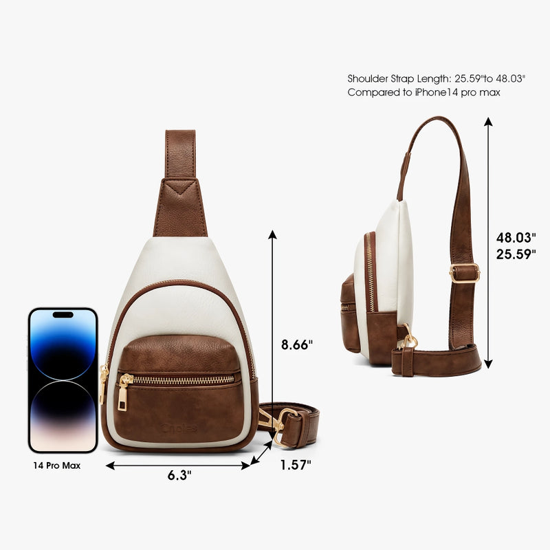 PU leather sling bag, view 11 - MRSLM