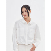 button lapel blouse, view 6 - MRSLM