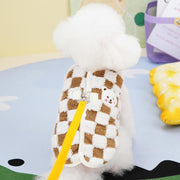 plaid winter dog coat, view 6 - MRSLM