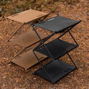 multi-level folding camping shelf - MRSLM