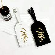 mr and mrs couples luggage tags - MRSLM