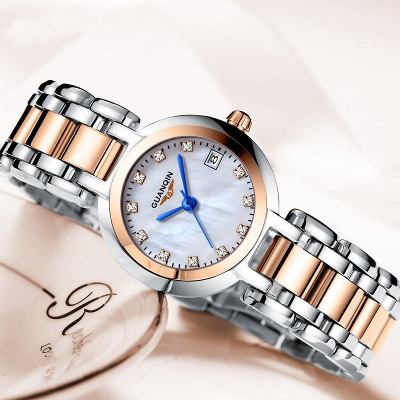 ladies compact steel band watch, view 6 - MRSLM