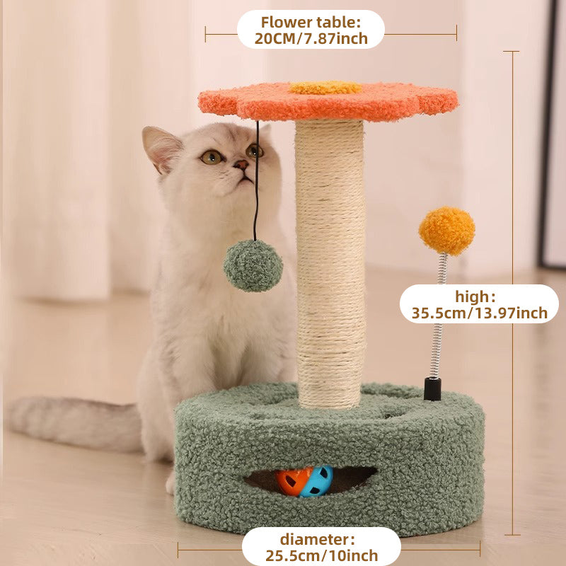 compact cat climbing frame with sisal post, view 4 - MRSLM