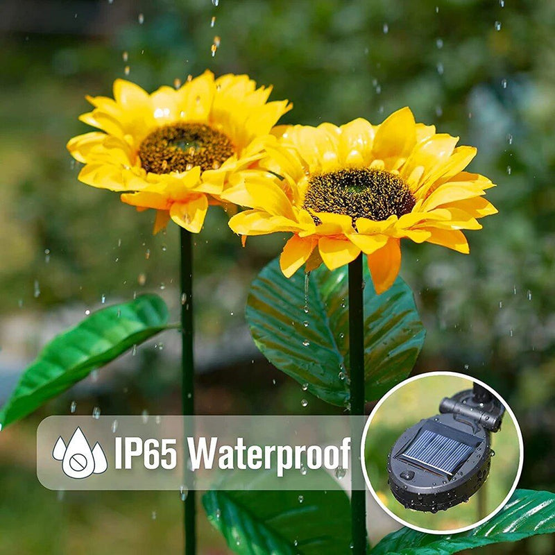 solar sunflower garden lights, view 5 - MRSLM