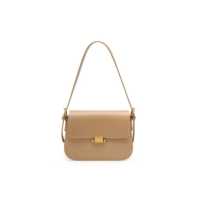 Luxury Genuine Leather Small Square Crossbody Shoulder Bag